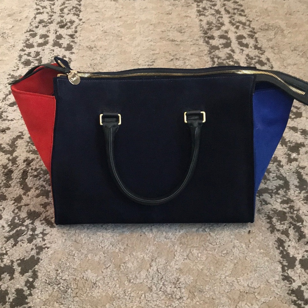 Clare Vivier Suede multi color Sandrine bag